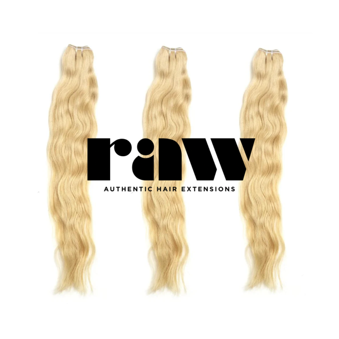 3 Bundle Package - 613 Blonde Raw Indian Wavy (Weft)